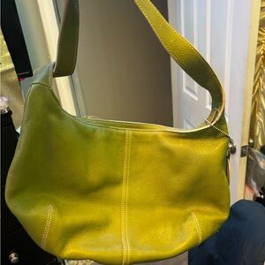Stylish Green Leather Hobo Bag